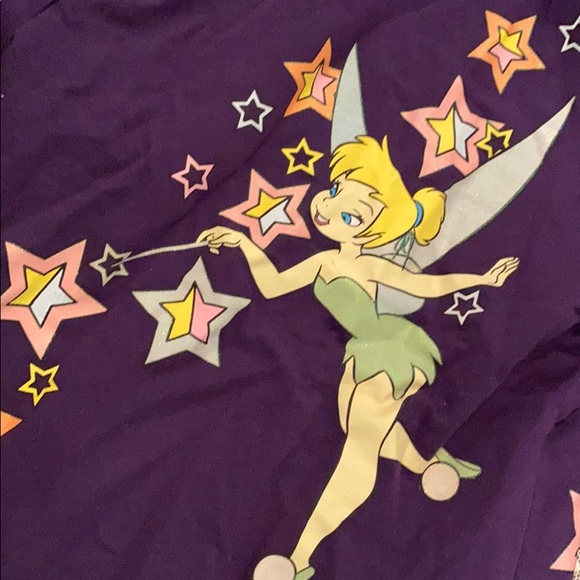 VINTAGE DISNEY TINKERBELL HOODIE Sweater PURPLE SZ M BEAUTIFUL DISNEYLAND - Picture 2 of 10